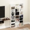Furinno Jaya Medien-Aufbewahrungsregal, CD/DVD-Turm mit 24 Böden und verstellbaren Regalen, Reinweiß Bild 2
