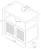 Waschbeckenunterschrank Tervola 60x60x35 cm Schwarz/Bambus [en. casa] Bild 2