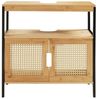Waschbeckenunterschrank Tervola 60x60x35 cm Schwarz/Bambus [en. casa] Bild 4