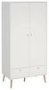 Dmora - Kleiderschrank 2 Türen Jolene, Schlafzimmermöbel, Schrank, Garderobe, 99x58 h200 cm, Weiß Bild 3