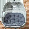 Outsunny Hängesessel Eiförmig, mit Gestell, Sitzpolstern (Faltbar Hängeschaukel, 1-St, Hängematte), für 1 Personen, Indoor Outdoor, Terrasse, Garten, Grau Bild 3