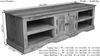 TV-Board Sheesham 150x45x45 grau geölt LEEDS #48 Bild 5
