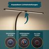 LUXULA LED Schreibtischlampe 80cm dimmbare Doppelkopf Klemmleuchte, LED, warmweiß, neutralweiß, kaltweiß Bild 3