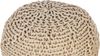 Ottomane PRIENE Beige Baumwolle 50 cm 50 cm Bild 4