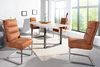 riess-ambiente Freischwinger COMFORT vintage hellbraun / silber, Esszimmer · Microfaser · Edelstahl · Industrial Design Bild 5