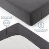 Blumtal® Baumwolle Spannbettlaken für Topper 120x200 cm Basics Jersey - Bettlaken 120x200 cm - Oeko-TEX zertifiziertes Spannbetttuch 120x200 cm - Topper Spannbettlaken 120x200 cm - Anthrazit Bild 4