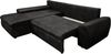 Ecksofa Vintage Schlafsofa Eckcouch L-Sofa mit Ottomane u. Bettkasten in Schwarz Bild 5