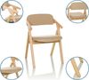 hjh OFFICE Holz-Klappstuhl gepolstert SCANDIO Besucherstuhl Faltstuhl aus Holz klappbar, bis 120 kg, Beige, 729443 Bild 5