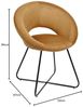 HOME DECO FACTORY, HD0064, runder Cotele Giulia-Sessel aus Samt in Gelb, Lounge-Edition, Möbel, Sitz, Sofa und Sessel, 67 x 84 x 52 cm, Sitzhöhe 52 cm, Gelb-Schwarz Bild 3