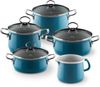 Riess aquamarin Topf 4 L Meer-Emaille-Topf mit Deckel Bild 3