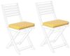 Beliani 'FIJI' Set mit 2 Sitzkissen, geometrisches Muster, Polyester gelb, 38 x 29 x 5 cm Bild 4