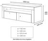 SONNI TV Schrank TV Lowboard LED Weiss,12-LED-Farben,Fehrnser Tisch 120 cm breit Bild 2