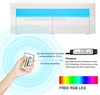 SONNI TV Schrank TV Lowboard LED Weiss,12-LED-Farben,Fehrnser Tisch 120 cm breit Bild 4