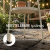 Outsunny Beistelltisch Outdoor Esstisch Campingtisch Beistelltisch (36 cm Gartentisch, 1-St, rund Balkontisch), aus Metall für Garten Terrasse Balkon Cremeweiß Bild 5