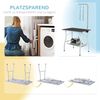 PawHut Hundeschermaschine höhenverstellbar, klappbar, mit Netzkorb, Schlingen, Hundepflegetisch, für Haartrocken, Haarschneiden, bis 40kg belastbar Schwarz+Weiß Bild 5