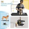 PawHut Hundeschermaschine höhenverstellbar, klappbar, mit Netzkorb, Schlingen, Hundepflegetisch, für Haartrocken, Haarschneiden, bis 40kg belastbar Schwarz+Weiß Bild 3