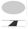 Couchtisch Edge Oval 140x80 cm Keramik Laminam® Noir Desir Braun Conis Metall Schwarz Bild 3