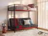 Vente-unique - MODULO Bett Metall SchwarzRot - B 96 cm x H 170 cm x L 198 cm Bild 5