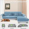 LINGKY Samt Sofabezug 1 2 3 4 Sitzer, L Form Sofaüberwurfe, Ecksofa Sofa überzug Pets Dog Couch überzug Anti-rutsch Sofaschutz, Ultra Weicher Sofaschoner (Blau,90x90 cm/Quadrat) Bild 2