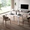 Skraut Home | Ausziehbarertisch | Multifunktionaler ausziehbarer | 160 | Für 8 Gäste | Hölzerne Beine | Moderner Stil | Weiß Bild 2