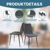 Albatros Esszimmerstühle 4er Set GARDA anthrazit - Komfortabler Polsterstuhl für Modernes und Stilvolles Design am Esstisch - Küchenstuhl oder Stuhl Esszimmer, hohe Belastbarkeit bis 110kg Bild 4