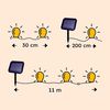 esotec LED Gartenleuchte Solarkette 30 Pusteblumen 9m +2m Zuleitung 3000K winterfest 102185, LED fest integriert Bild 3