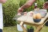 Barbecook Hamburgergrill perfekt für die zubereitug von 6 burgern, aus Chrom und Holz, 35x23 cm, Silber,holzfarbe Bild 4