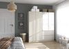 Rauch Möbel Costa, Kleiderschrank für Schlafzimmer, Kinderzimmer, Babyzimmer, Garderobe, Flur, 4-türig, mit Spiegel und 2 Schubladen, Push-to-Open, Zubehör Classic, Farbe Beige, Breite 181 cm Bild 2