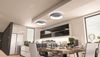 LED Deckenleuchte, Backlight, Metall, grau, dimmbar, D 39 cm Bild 3