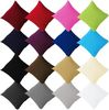 Buymax Kissenbezüge Kissenbezug 100% Baumwolle Premium Jersey, (2 Stück), Kissenhüllen, Reißverschluss, atmungsaktiv, unifarben, einfarbig Bild 2