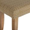 Sitzbank 120 x 48 x 40 cm Weiß/Gold Stoffbezug mit Holzbeine WOMO-Design Bild 5