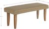 Sitzbank 120 x 48 x 40 cm Weiß/Gold Stoffbezug mit Holzbeine WOMO-Design Bild 3