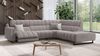 Sofanella Wohnlandschaft Veneto Stoff Ecksofa Couch in Dunkelbraun S: 266 x 241 Breite x 101 Tiefe Bild 2