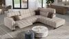 Sofanella Wohnlandschaft Veneto Stoff Ecksofa Couch in Dunkelbraun S: 266 x 241 Breite x 101 Tiefe Bild 5