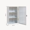 Hängeschrank Zundert mit geriffelter Glastür 60x35x15 cm Stahl Weiß [en. casa] Bild 2