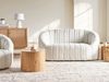 2-Sitzer Sofa Samtstoff cremeweiß MALUNG Bild 2