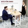 HOMCOM Bartisch Stehtisch mit Holzoptik (Küchentisch, 1-St, Hochtisch), für kleine Räume, Wohnzimmer, Esszimmer, 108 x 48 x 91 cm Eiche Bild 5