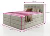 Boxspringbett Best XL mit 2 Bettkästen und Topper, mit Taschenfederkern- und Bonellfederkernmatratze, Doppelbett, Polsterbett aus Webstoff mit Stauraum (Blau (Vidar 83), 140x200 cm) Bild 3