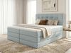 Boxspringbett Best XL mit 2 Bettkästen und Topper, mit Taschenfederkern- und Bonellfederkernmatratze, Doppelbett, Polsterbett aus Webstoff mit Stauraum (Blau (Vidar 83), 140x200 cm) Bild 2