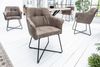 riess-ambiente Polsterstuhl LOFT vintage taupe / schwarz (Einzelartikel, 1 St), Esszimmer · Microfaser · mit Armlehne · Retro Bild 2