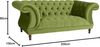 Ivette Sofa 2-Sitzer Samtvelours Olive Buche Nussbaumfarben Bild 2