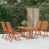 vidaXL Klappbare Gartenstühle 4 Stk. Massivholz Eukalyptus 3087344 Bild 2
