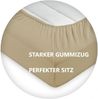 EXKLUSIV HEIMTEXTIL Marke Jersey Spannbettlaken 140 x 200 cm Sand 100% Baumwolle Öko - Tex Zertifiziert Bed-Sheet Bettlaken Spannbetttuch Topper Leinentuch Bild 4