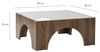 Hanah Home Stylish Coffee Table, 37x50 cm, Tempered Glass & Walnut Melamine, 18 mm Thickness | Elegant Design, PVC Edge Bands, Disassembled for Easy Assembly Bild 2