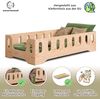 smartwood TILA 2B Kinderbett 90x200 mit Rausfallschutz und Lattenrost - Bodenbett Kinder Naturholz - Montessori Bett mit glatten Kanten - Betten für schnelle Montage - Bis zu 95 kg Bild 3