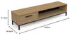 Calicosy TV-Möbel 1 Schublade und 1 offenes Fach Dekor Eiche und Schwarz matt B183 cm - CRAFT - Helles Holz Bild 3