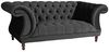 Ivette Sofa 2-Sitzer Samtvelours Schwarz Buche Nussbaumfarben Bild 4