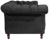 Ivette Sofa 2-Sitzer Samtvelours Schwarz Buche Nussbaumfarben Bild 5