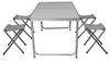 5-tlg. Alu Campingset klappbar Campingtisch Campingstuhl Camping Festival Möbel hellgrau Bild 3