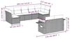 vidaXL 9-tlg. Garten-Sofagarnitur mit Kissen Hellgrau Poly Rattan 3252959 Bild 3